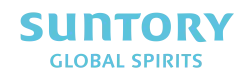 An image showing the Suntory Global Spirits logo in blue text on a black background.