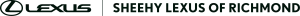 A Lexus dealership banner reading “Sheehy Lexus of Richmond,” with the Lexus logo on the left and the dealer name across the top.