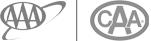 A cropped grayscale CAPTCHA-like image showing two circular emblems/logos side-by-side, separated by a vertical line.