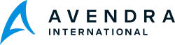 A blue swirl logo with the text &ldquo;AVENDRA INTERNATIONAL&rdquo; in black, representing a company or brand.