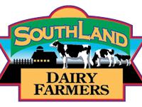 It&rsquo;s the Southland Dairy Farmers logo, showing a colorful badge with dairy cows and farm silhouettes.