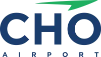 A dark blue background with a jagged green shape cut across the top, like a stylized banner or wave.